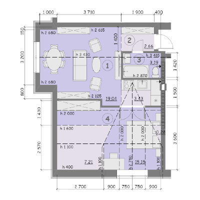 Однокімнатна квартира 1к тип 11