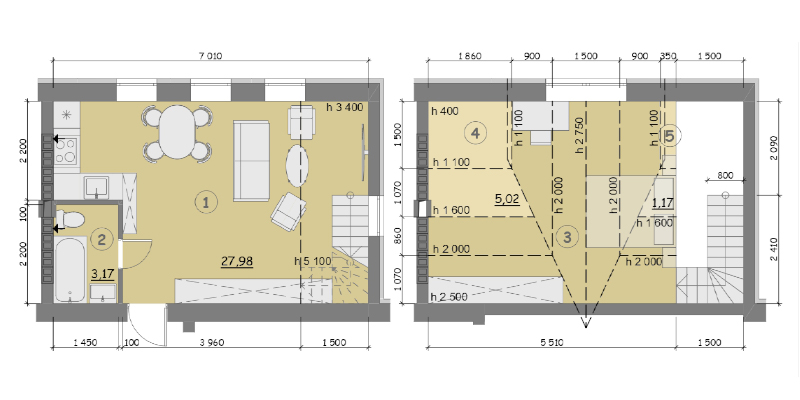 Двоповерхова квартира 2п тип 2